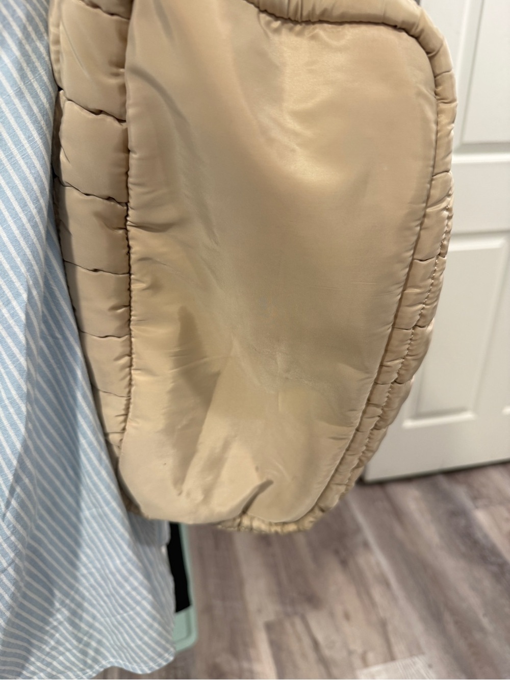 FP Movement Free People Quilted Hiker Backpack Tan One Size - Picture 13 of 13